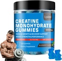 Creatinine Monohydrat Gummies - 5g Creatinine Monohydrat per Servering - Forøg styrke og opbygge muskel, Sukker fri, Vegan, Blåbær Flavor, Hver flaske / 120 kapsler, for mænd og kvinder (1)