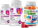 Kids Multivitamin Gummies 14 Essentielle Vitamin og Magnesium Gummies Sugar- Free - Daily Supplement Vitamin A, C, D, E Vegetar B6 & B12, Zink, Biotin med sukkerfri Magnesium Calm Tygge for børn og voksne