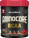 ALLMAX Nutrition AMINOCORE BCAA, Fruit Punch - 945 g Powder - 8.18 Bedste af forgrenede kæde Aminsyre Per Servering - med B Vitamin - Ingen Fillers eller Non- BCAA Aminos - Sukker Free - 90 Servering