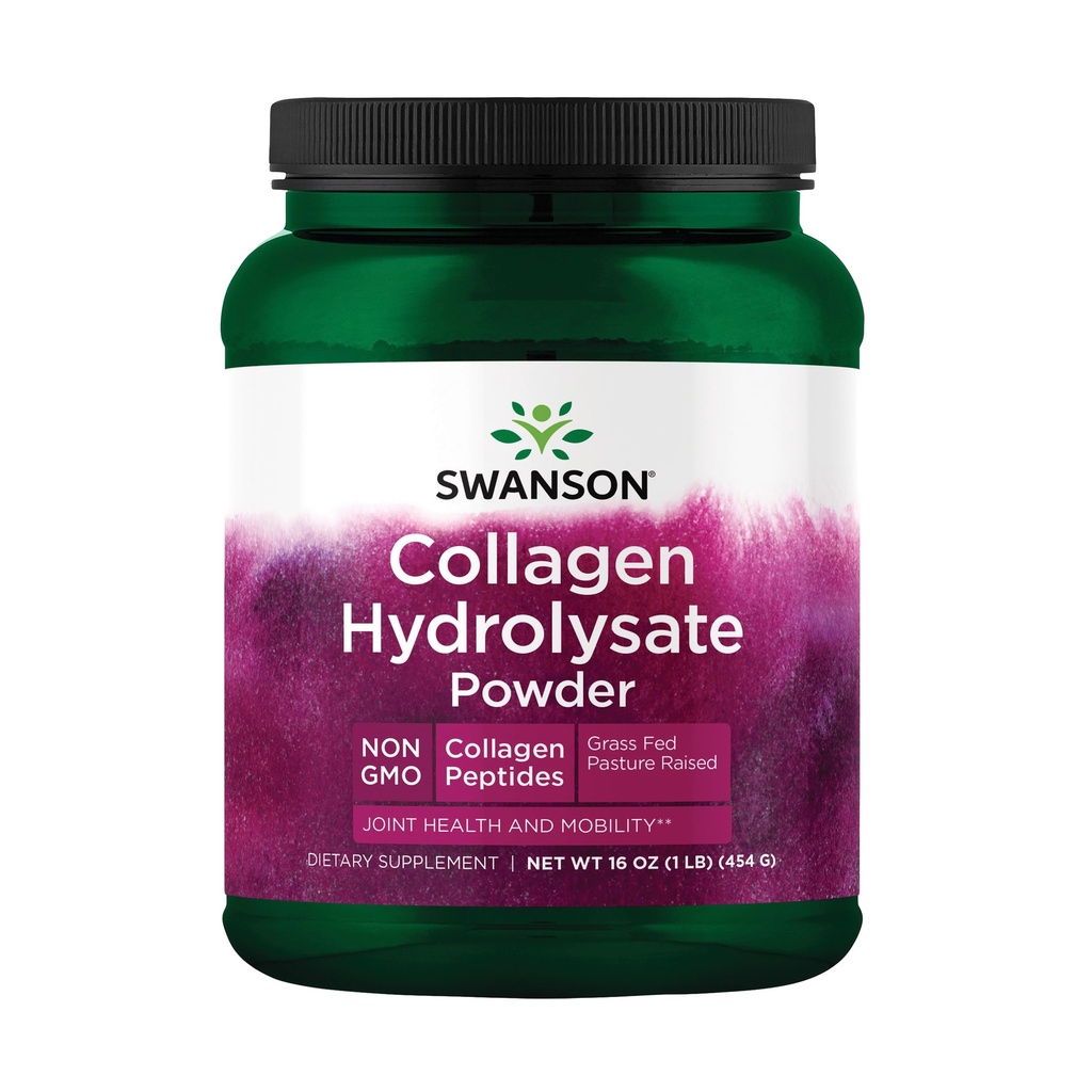 Swanson High Plains Collagen Hydrolysat Powder - Collagen Peptider pulver støtte hår, hud, negle, og fælles sundhed - Biotilgængelige proteiner fremme ben, væv og brusk support - (1 LB)