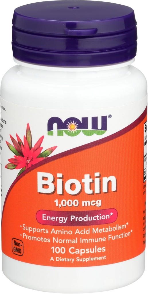 Now Foods Biotin 1000 MCG - 100 kapsler