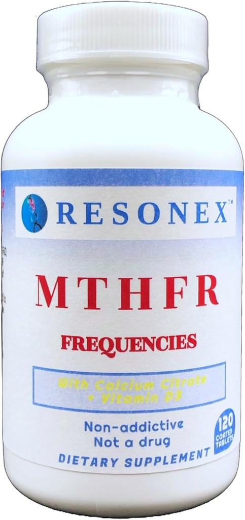 MTHFR Frekvenser - 120 tabletter - med naturlige frekvenser af MTHFR, MTR og MTRR til støtte Methylering, 5-MTHF og B12 produktion