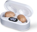 Hearing Aids for Seniors, Rechargeable Hearing Amplifiers with Noise Canceling, Crystal Clear Sound, Invisible OTC Hearing Aids w/Charging Case for Adults