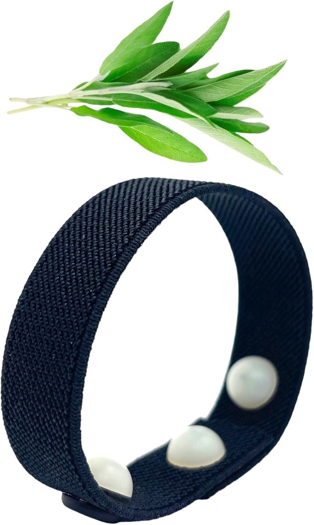 Cooling Hot Flash Wristband - Acupressure Band til menopause, Night Sweats, Mood, Sleep, Følelsesmæssig Support - Aromaterapi Clary Sage Scent