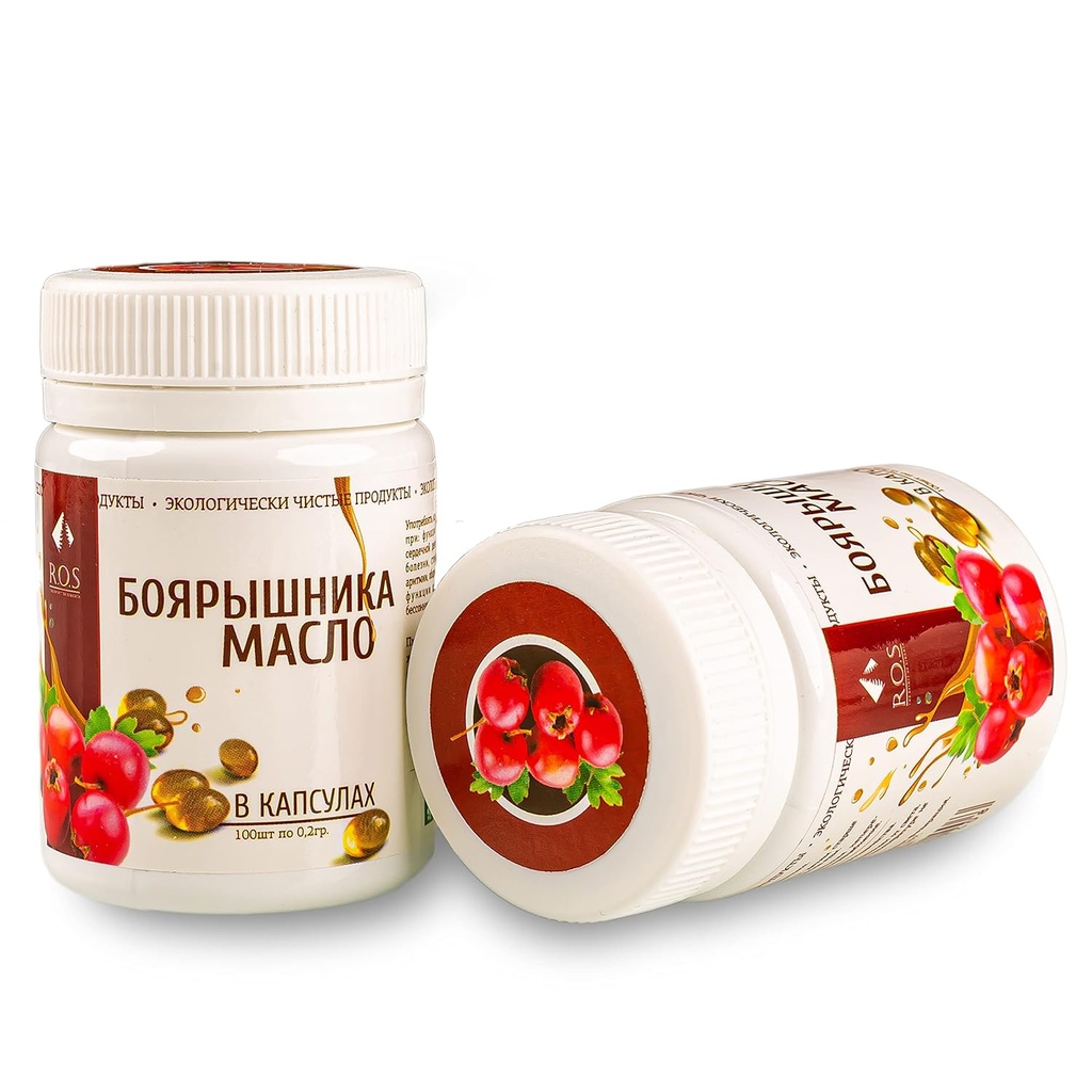 Siberian Hawthorn Oil 200 Kapsler Ekstra jomfru koldt presset (2 Pack)