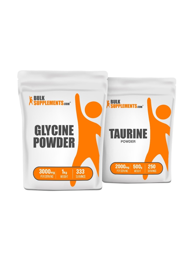 BulkSupplements Glycin 1kg + Taurine 500g Bundle