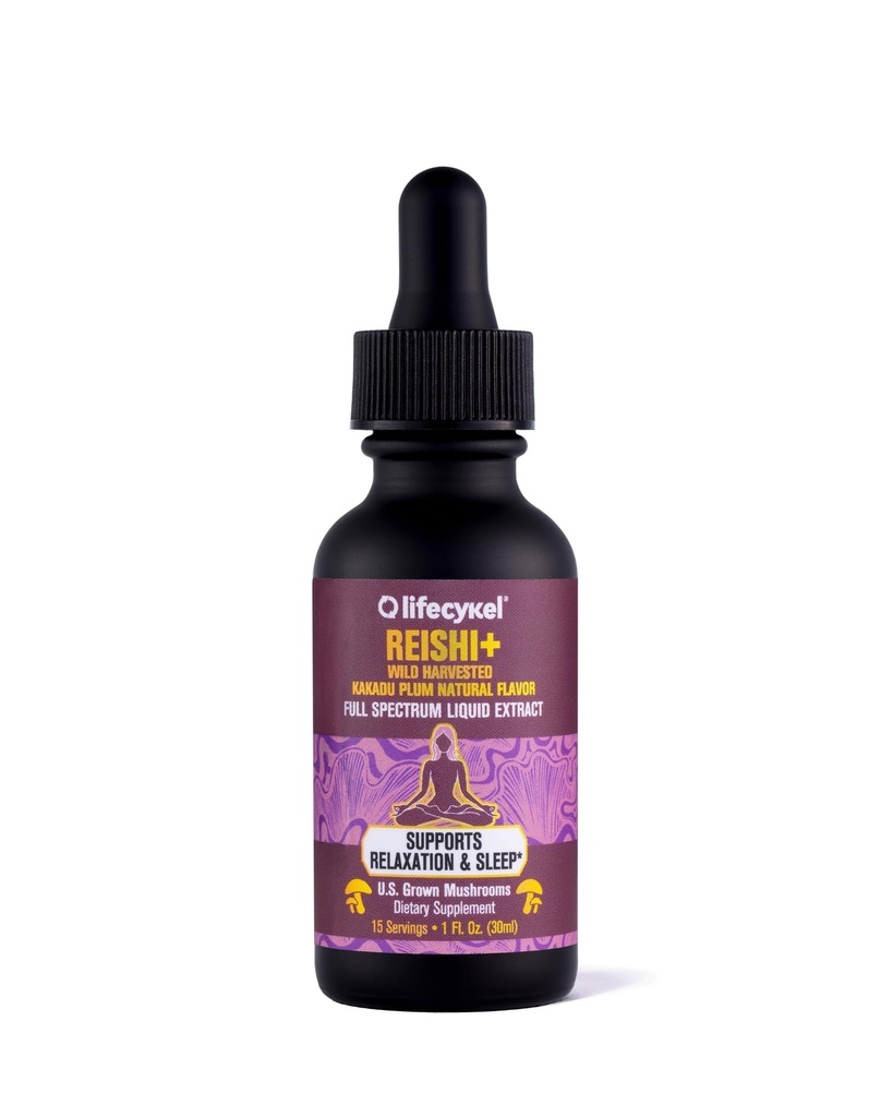 Life Cykel - Reishi Mushroom Extract med Wild Kakadu Plum - Potent Immun & Sleep Support, Vitamin- C Rich Adaptogen Mushroom Drops - 1 Fl Oz