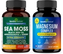 SANDHUHERBALS Sandhu Herbals Sea Moss & Magnesium 6 i 1 Complex supplement Combo Budd124; Understøtter immunforsvar, fordøjelsessygdomme & afslappende søvn