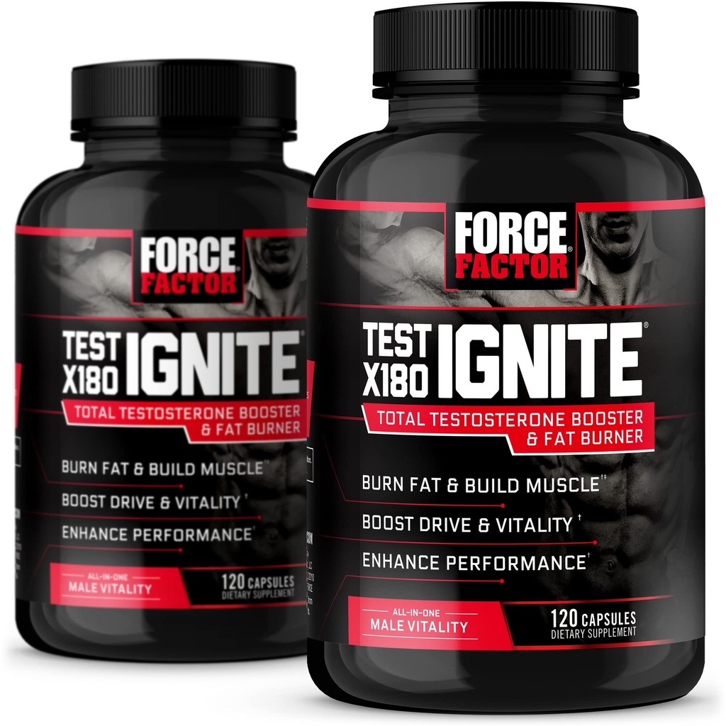 FORCE FACTOR Test X180 Tænding 120ct 2- Pack, 240 Tælling