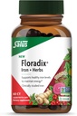 Floradix Iron + urter - jerntilskud til sund energistøtte * - Understøtter dannelsen af røde blodceller - Vegan, non-GMO, Gluten- fri, soy- fri - 60 flydende Phyto- Caps