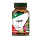 Floradix Iron + urter - jerntilskud til sund energistøtte * - Understøtter dannelsen af røde blodceller - Vegan, non-GMO, Gluten- fri, soy- fri - 60 flydende Phyto- Caps