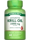 Nature 's Truth Antarctic Krill Oil 2000mg Softgels against 124; 60 Greve Beeg 124; Omega-3 med EPA & DHA Beeg 124; Non- GMO & Gluten Free Supplement