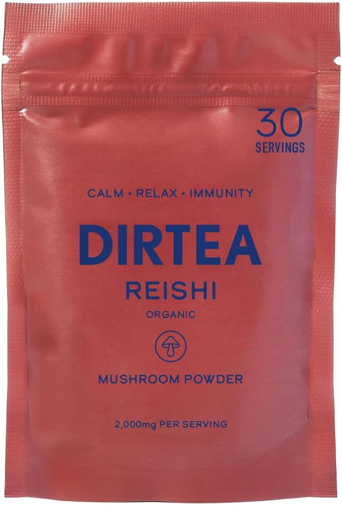 DICTEA Reishi Mushroom Powder ttesmå 124; 2.000mg / Serveringsmiddel 124; Organic, Vegan & Non Gmo ttesmå 124; Sleep Quality, Stress & Immunity Support ttesmå 124; High Strength Supplement 124; 60g - 30 Servering