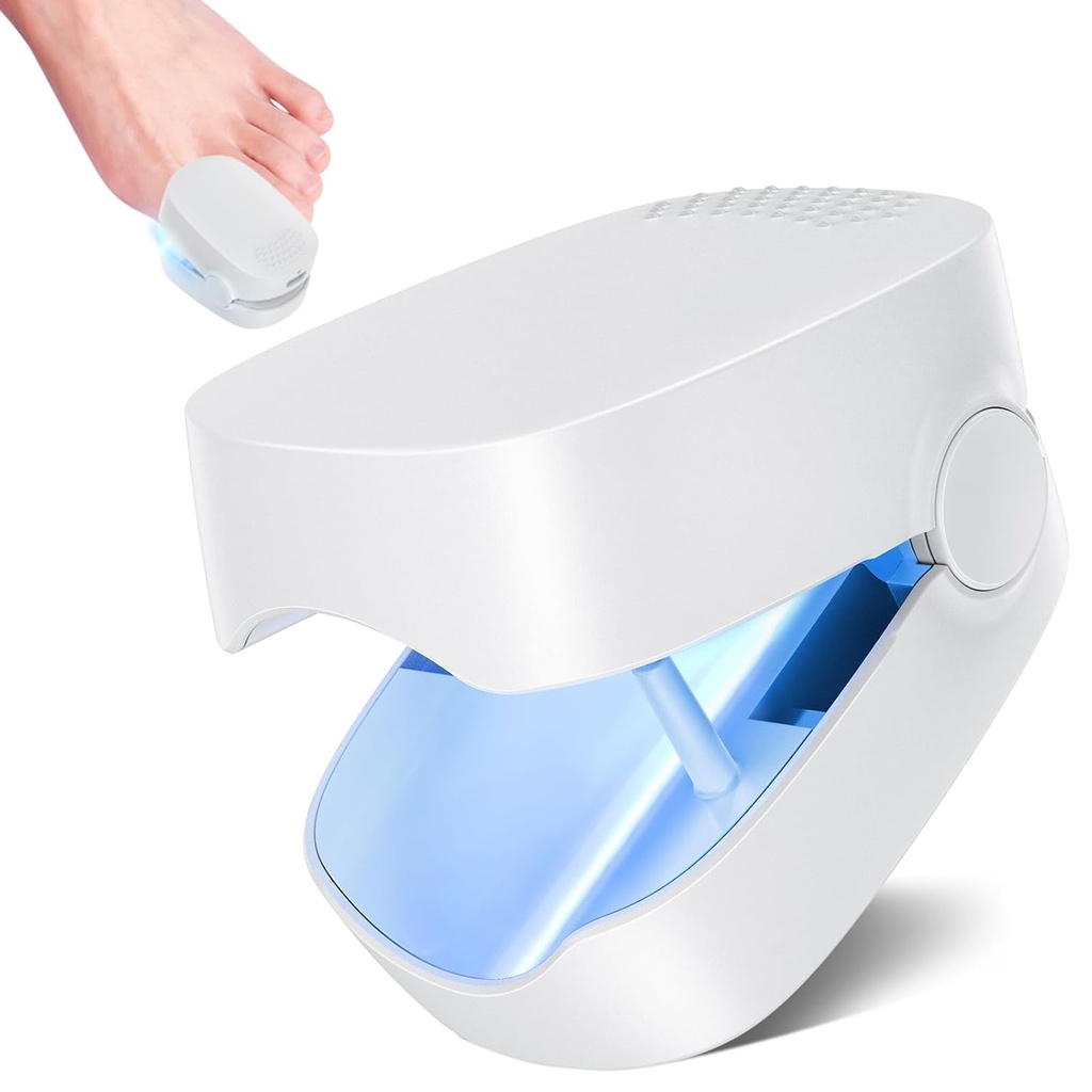 Negle svamp rengøring Light Device, Negle svamp til beskadigede misfarvede Thick Toenails & Fingernegle, Effektiv Genopladelig Toenail svamp Remover til Home Use