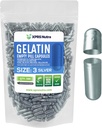 XPRS Nutra Størrelse 3 Tomme kapsler - 500 Tomme Gelatine kapsler - Piller gør det - Pure Bovin Pill Gel Caps Fyldelig til Do- It- Yourself Vitamin og kosttilskud (Sølv)