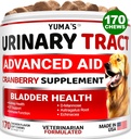 Hund UTI Treatment - 170 Treats - Tranebær supplement til hunde - Brækker kontrol - Urinvejsinfektion Behandling - UTI Medicin Multivitamin - Vitaminer og kosttilskud - Made in USA