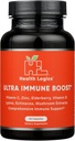 Health Logics Fortify! Kapsler med C-vitamin, zink, hyldebær, D-vitamin, Lysin, Echinacea og champignon Ekstrakter til kraftig antioxidant immunforsvar, 60 Veggie Caps