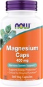 Nu Kosttilskud Magnesium 400mg - Enzyme funktion *, Nervesystemet Support * - Magnesium supplement til mænd og kvinder, 360 Veg kapsler, Kosher, Vegan, Gluten- Free Magnesium kosttilskud