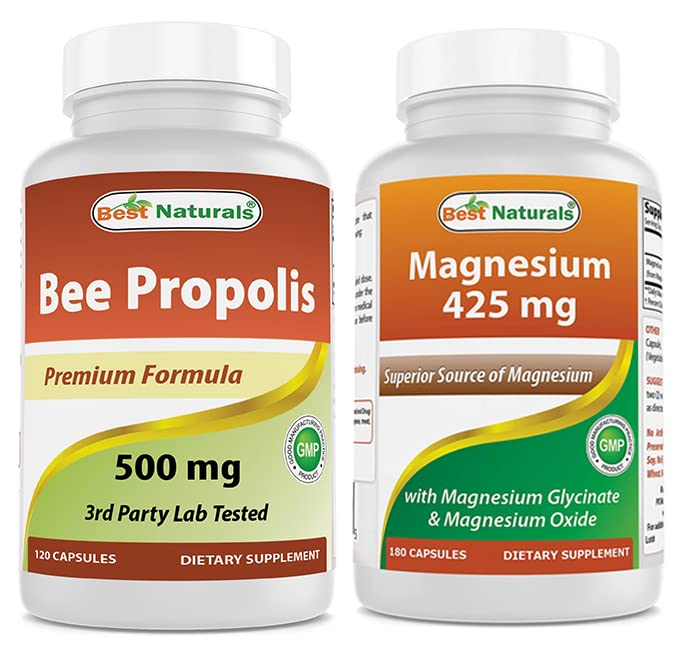 Best Naturals Bee Propolis 500 mg & Magnesium Glycinate 425 mg