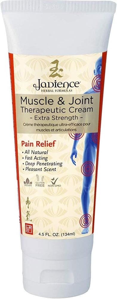 Jadience Muscle & Joint Therapeutic Pain Relief Cream Analygesic for Lowerback Neck albue Knee Muscle Arthritis Betændelse smertelindring og helbredelse Natural Eastern Royal Asian Family Formel 4.5 oz