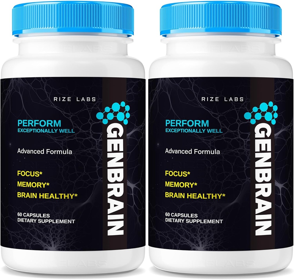 (2 Pack) GenBrain Memory Supplement, GenBrain Extra Strength Brain Support Kapsler, GenBrain Advanced Memory Complex, GenBrain Pure All- Natural Pills, Gen Brain Anmeldelser (120 Kapsler)