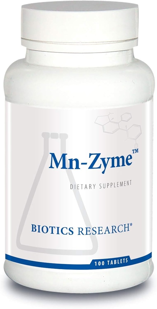 Bioteknik Forskning Mn Zyme, Mangan, Trace Mineral, Antioxidant, Metabolisme Support, Sund Kolesterol, Bone og Cartiage Development. 100 tabletter