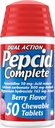 Pepcid Complete Acid Reducer + Antacida tyggetabletter, Heartburn Relief, Berry, 50 ct (Pakke Maj Vary)