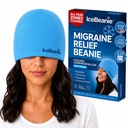 IceBeanie Migræne Relief Cap, Som set på Shark Tank, Soft & Stretchy Gel Tension Hovedpine Relief Cap, Udvidet køling tømmermænd Ice Hat, Odorless Head Wrap Ice Pack Wrap, Hovedpine Migræne Mask