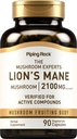 Piping Rock Lions Mane Supplement Kapsler: 124; 2100mg