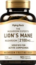 Piping Rock Lions Mane Supplement Kapsler: 124; 2100mg