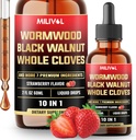 10in1 Wormwood Liquid Drops med ormwood, Black Walnut, Hel Cloves & 7 Mere - Support fordøjelse, immunforsvar - 2 Fl Oz - 60 dage