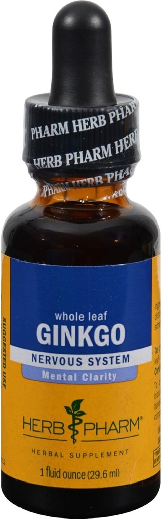 Herb Pharm Ginkgo Nervesystemet - 1 fl oz