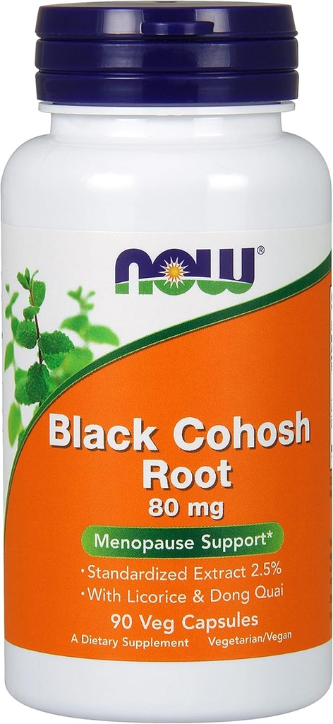 Now Black Cohosh 80 mg, 90 Greve (pakke med 2)
