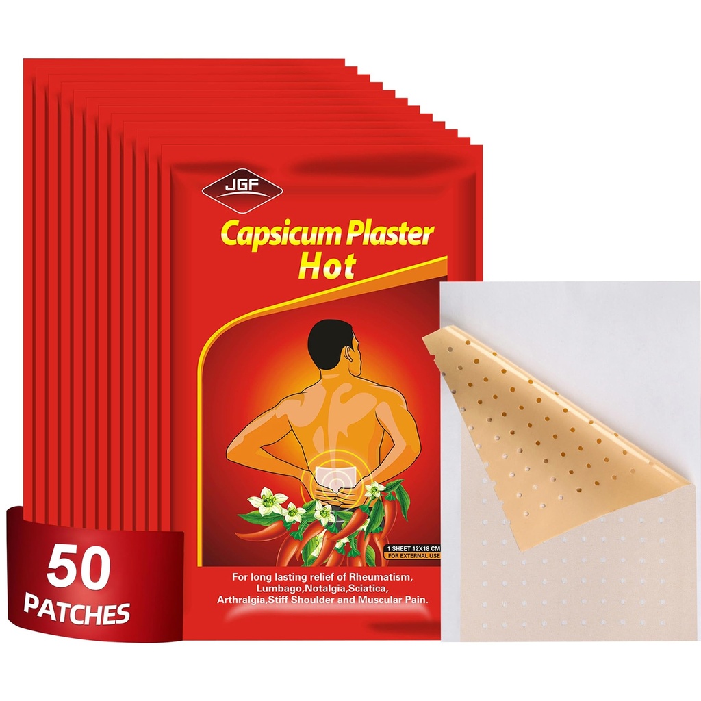 50 Grev Capsaicin Patches, 4.72 "x7.08" Hot Capsicum Patch