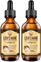 Nature 's live Lions Mane Supplement, Flydende Mushroom Extract Drops, 8 Mushrooms Complex til immunsystem, Hukommelse, Focus Boost, Mushroom Supplement med Lions Mane, Cordyceps, Reishi, Vegan, 2 Pack