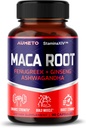 Maca Root Supplement - Advanced 12- in-1 Formel med Ashwagandha, Fanugreek, Panax Ginseng for Muscle Growth, Stamina og Performance - Made in the USA (90 Greve (Pack of 1))
