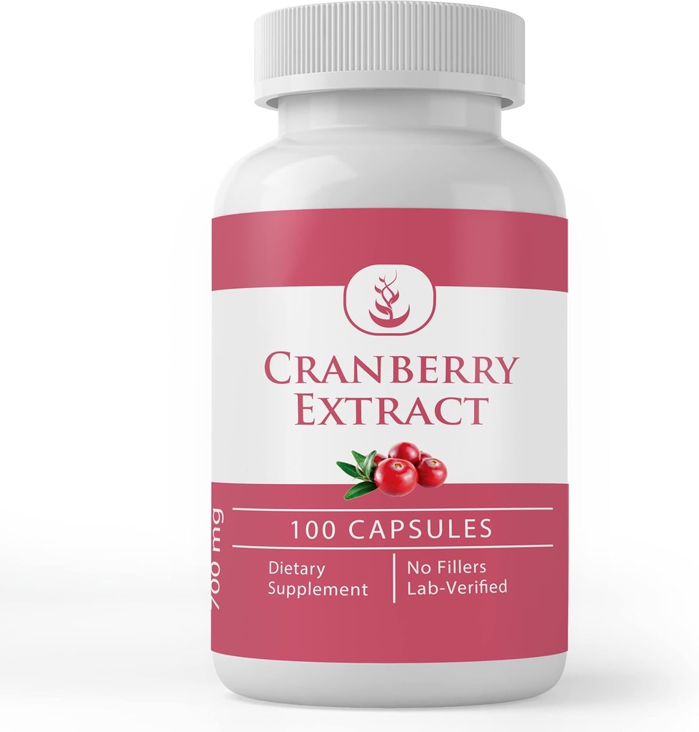PURE ORIGINAL INGREDIENSER Cranberry Extract, (100 kapsler) Altid ren, ingen tilsætningsstoffer eller fyldstoffer, Lab Verified