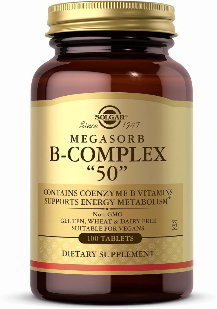 Solgar - Megasorb B- Complex "50", 100 tabletter