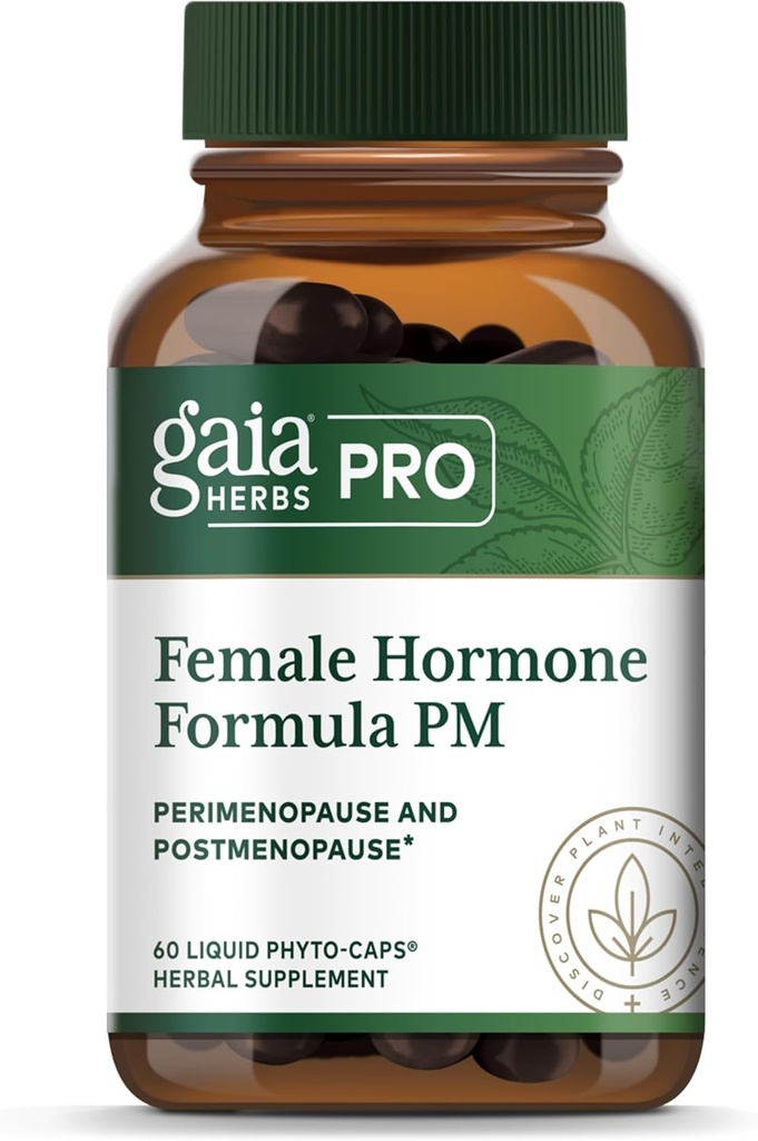 Gaia urter Pro kvindelige hormon formel PM - Kvinder sundhed supplement til menopause & søvn support - Black Cohosh & St. John 's Wort - Vegan, Soy- Free & Gluten- Free - 60 flydende Phyto- Caps (30 Servere)
