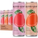 Gloss Leaf Collagen Iced Tea (Zero- sukker, Diverse): Brygget sort te med Collagen Peptider Protein & C-vitamin, Skønhed & Anti- Aging, 12 Fl Oz, 6 Pack