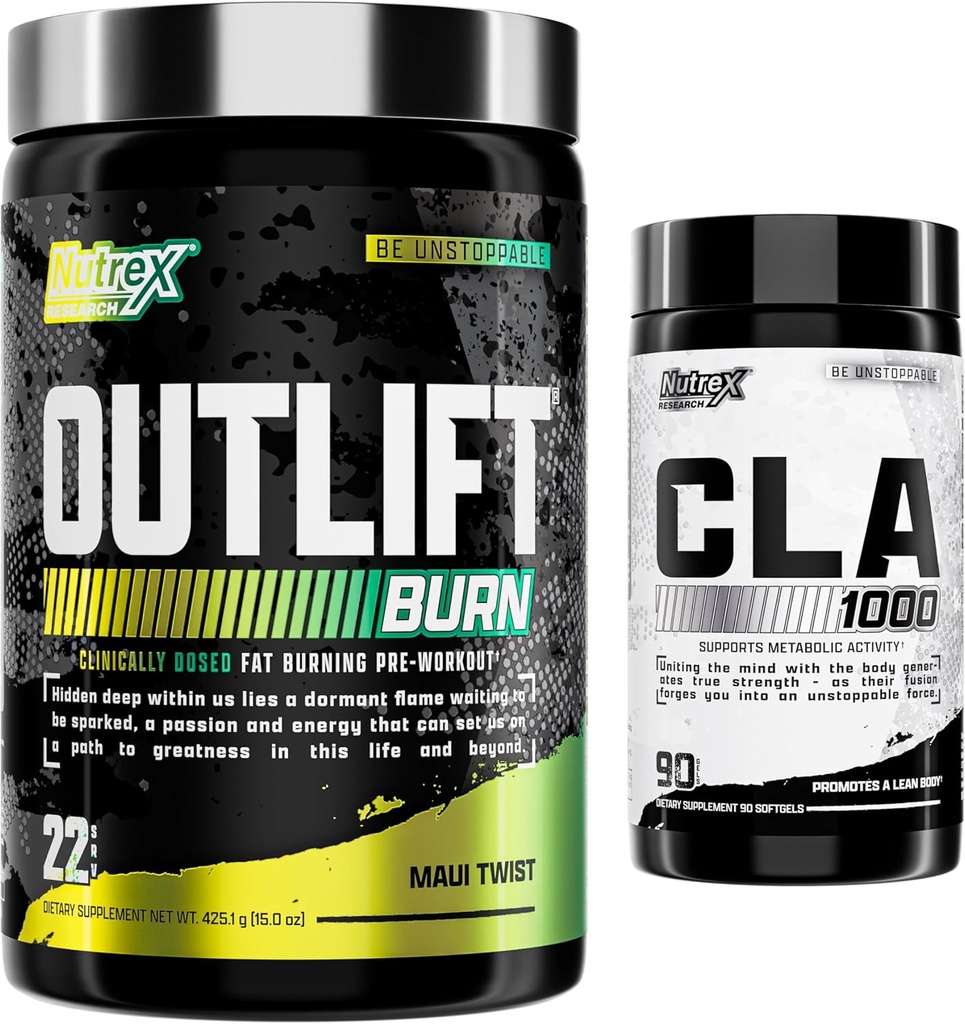 Nutrex Research Outlift Burn Powder med CLA Bundle