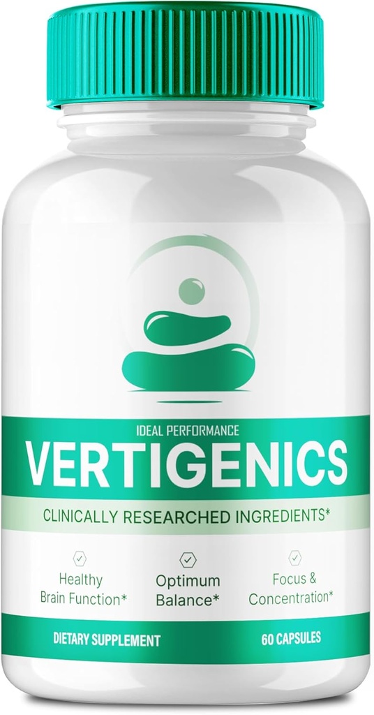 Vertigenics Brain Supplements for Memory and Focus Capsules, Vertigenics Advanced Formel Brain Health Support - Maksimal styrke Nootropics Verti Genics Alle naturlige support anmeldelser (60 Kapsler)