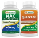 Bedste Naturals NAC 600 mg & Quercetin 1000 mg