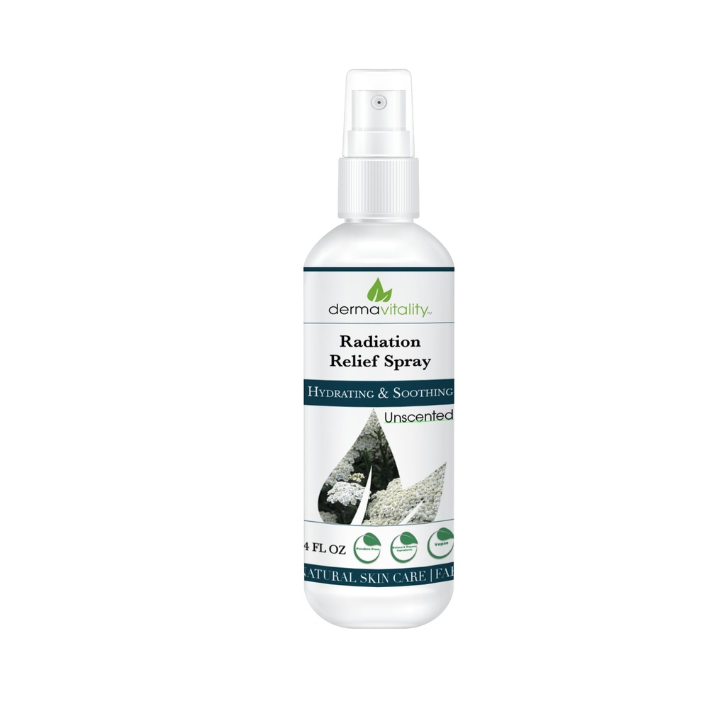 Stråling Burn Relief Spray - Calendula Spray til strålebehandling, undufted, duft fri, Natural Organic Plant Based Fugtgivende Lindrende Relief til Itchy og Følsomme Hud - 4 ounces