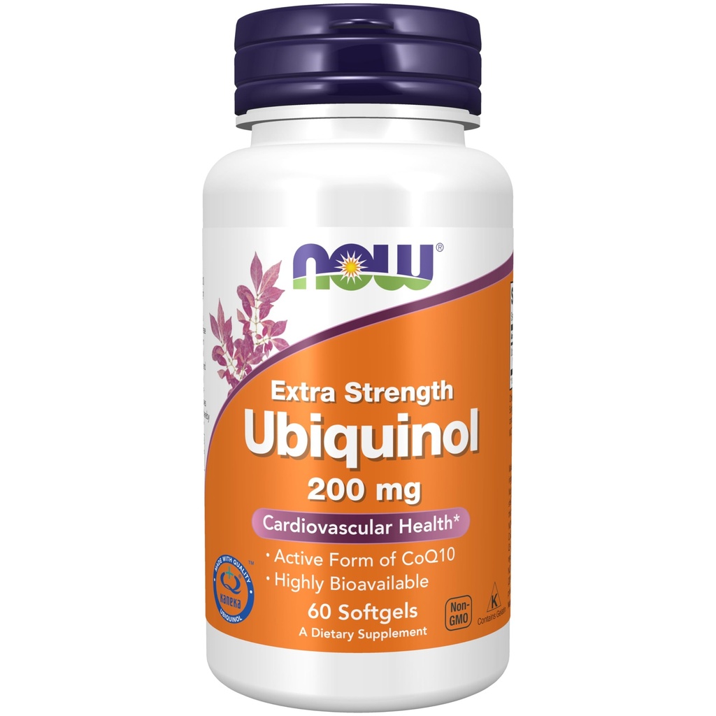 NU Kosttilskud, Ubiquinol 200 mg, høj biotilgængelighed (den aktive form af CoQ10), 60 Softgels