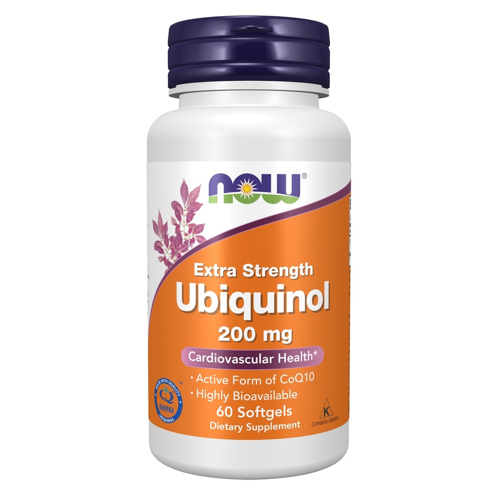 NU Kosttilskud, Ubiquinol 200 mg, høj biotilgængelighed (den aktive form af CoQ10), 60 Softgels