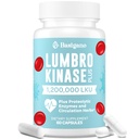 Lumbrokinase supplement, 1, 2 millioner LKU - 120 mg kapsler, Potent Nattokinase Alternativ med proteolytiske enzymer og urteblend