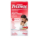 Spædbørn Tylenol Oral Suspension Liquid Medicine med Acetaminophen, Baby Fever Reducer & Pain Reliever for Mindre Aches & Pains, Sore Throat, Hovedpine & Teething Smerte, Farveløs - fri Cherry, 1 fl. oz