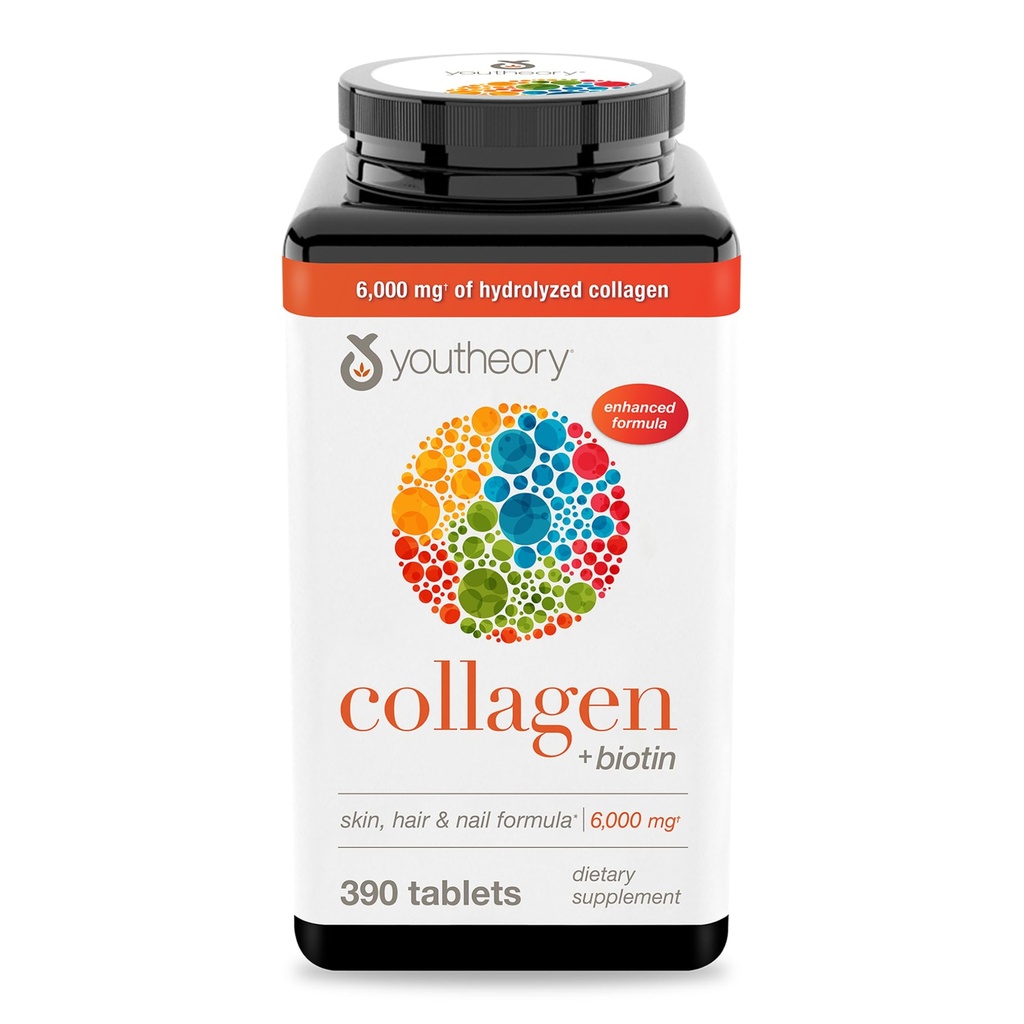 Youtory Collagen Advanced Formel med Biotin, 390 Greve (pakke med 1)