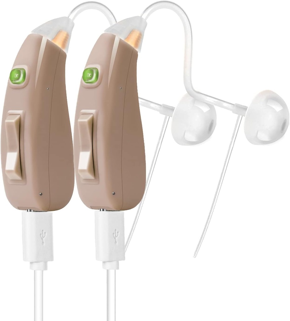Banglijian Hearing Aid Ziv- 201A Genopladelig Digital støj Annullering lille størrelse (Par)